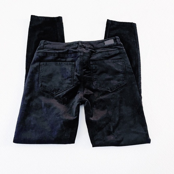 Paige Verdugo Ankle Black Faux Suede Skinny Jeans SZ26 Mint - Picture 3 of 10